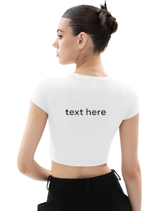 LADIES CROP TOP CREWNECK SHORTSLEEVE