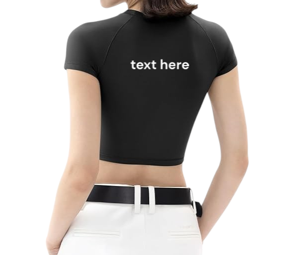 LADIES CROP TOP CREWNECK SHORTSLEEVE