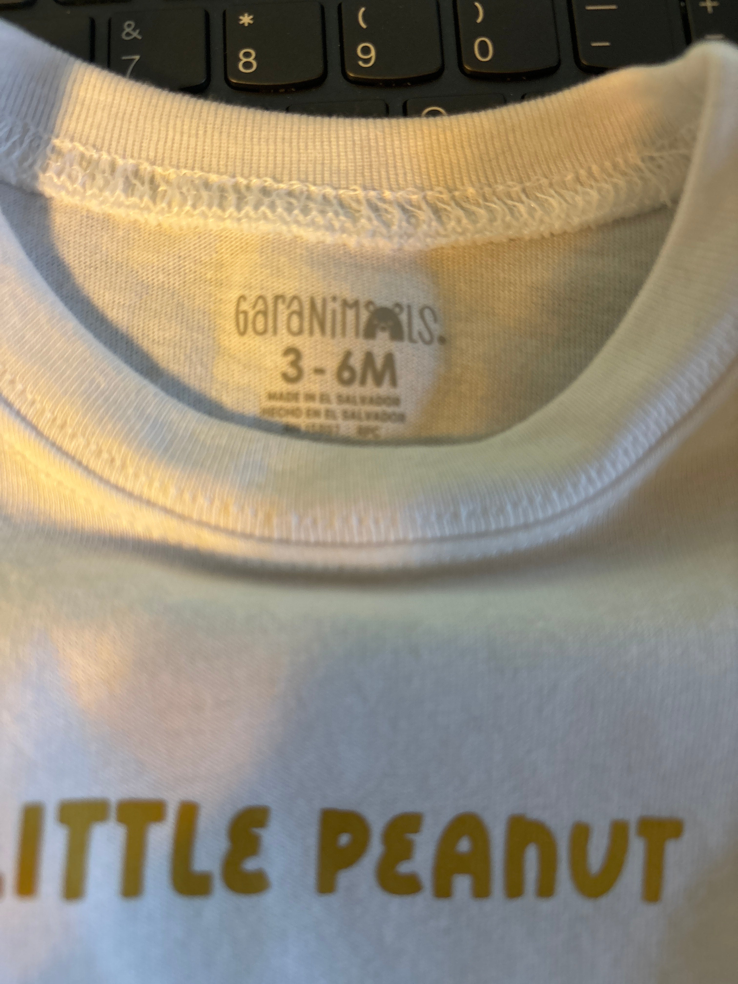 UNISEX BABY 3-6 MONTHS SHORT SLEEVE T-SHIRT