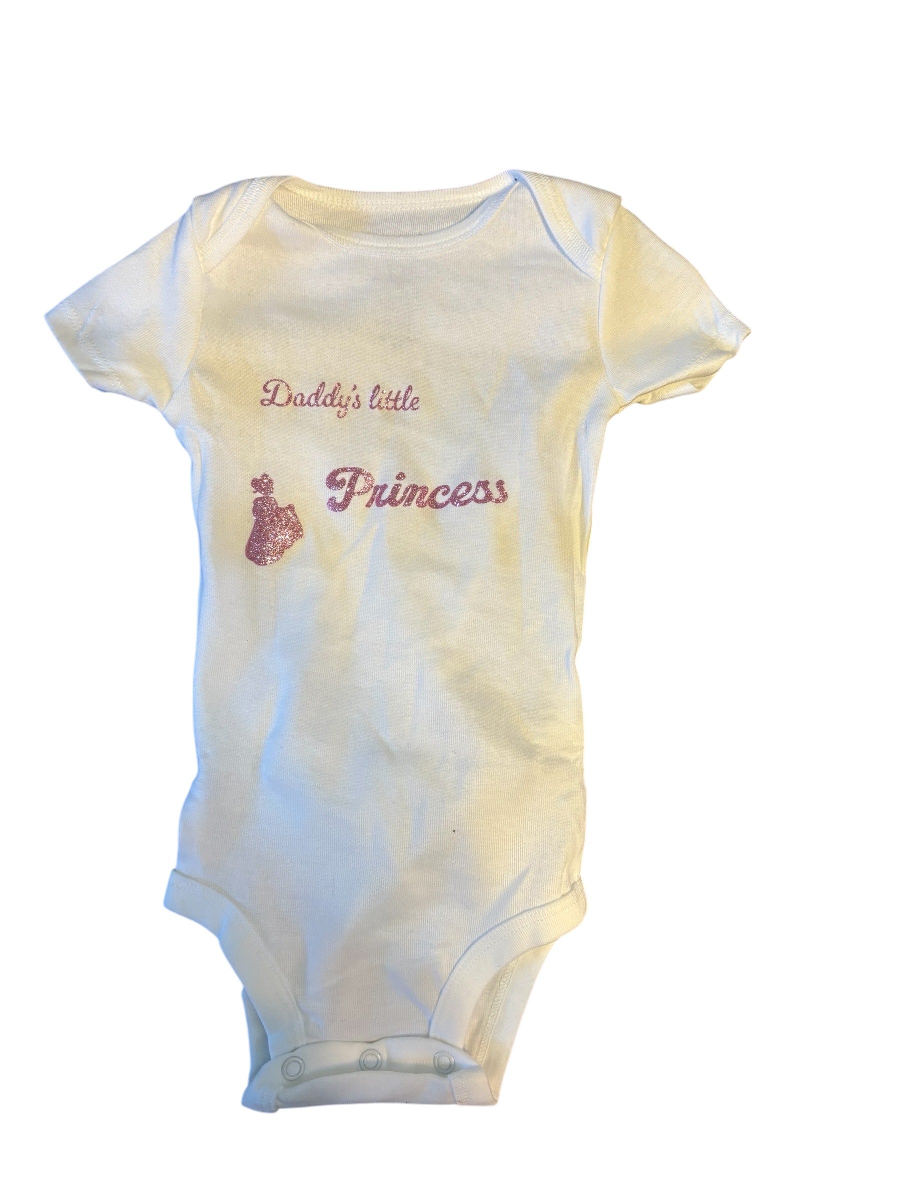 BABY GIRL 6-9 MONTH SHORT SLEEVE COTTON ONESIE