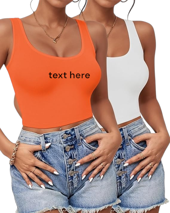 LADIES SLEEVELESS CROP TOPS