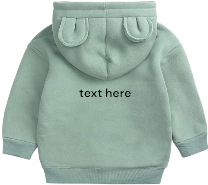 UNISEX BABY TODDLER SWEATSHIRT WITH CUTE EAR HOODY