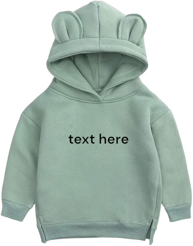 UNISEX BABY TODDLER SWEATSHIRT WITH CUTE EAR HOODY